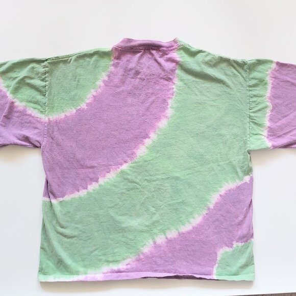 HYPERCOLOR Generra T Shirt L XL Purple Green Tie Dye Vintage 90s Single Stitch - Picture 4 of 4